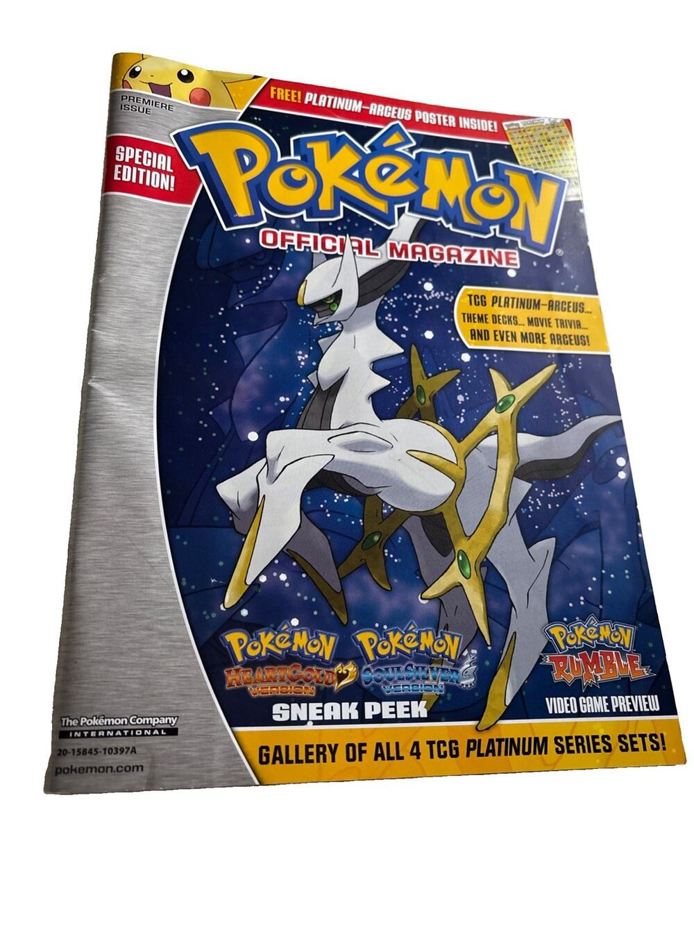 Pokémon Official Magazine Premiere Issue 2009 Special Edition Platinum No Poster